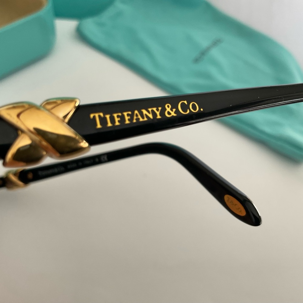 Tiffany & Co. Black Sunglasses with Teal Case - Picture 6 of 8